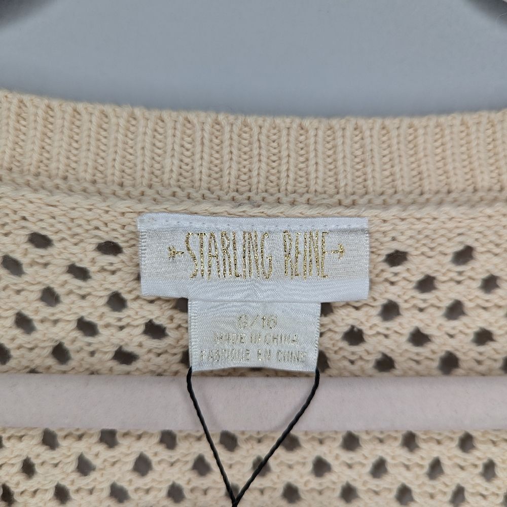 NWT Starling Reine Top Weave Beige mesh sweater vest plus Size woman's small 16 - Picture 7 of 7